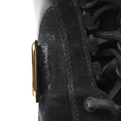 Louis Vuitton Suede Calfskin Laureate Platform Desert Boots 37 Black 9 of 10