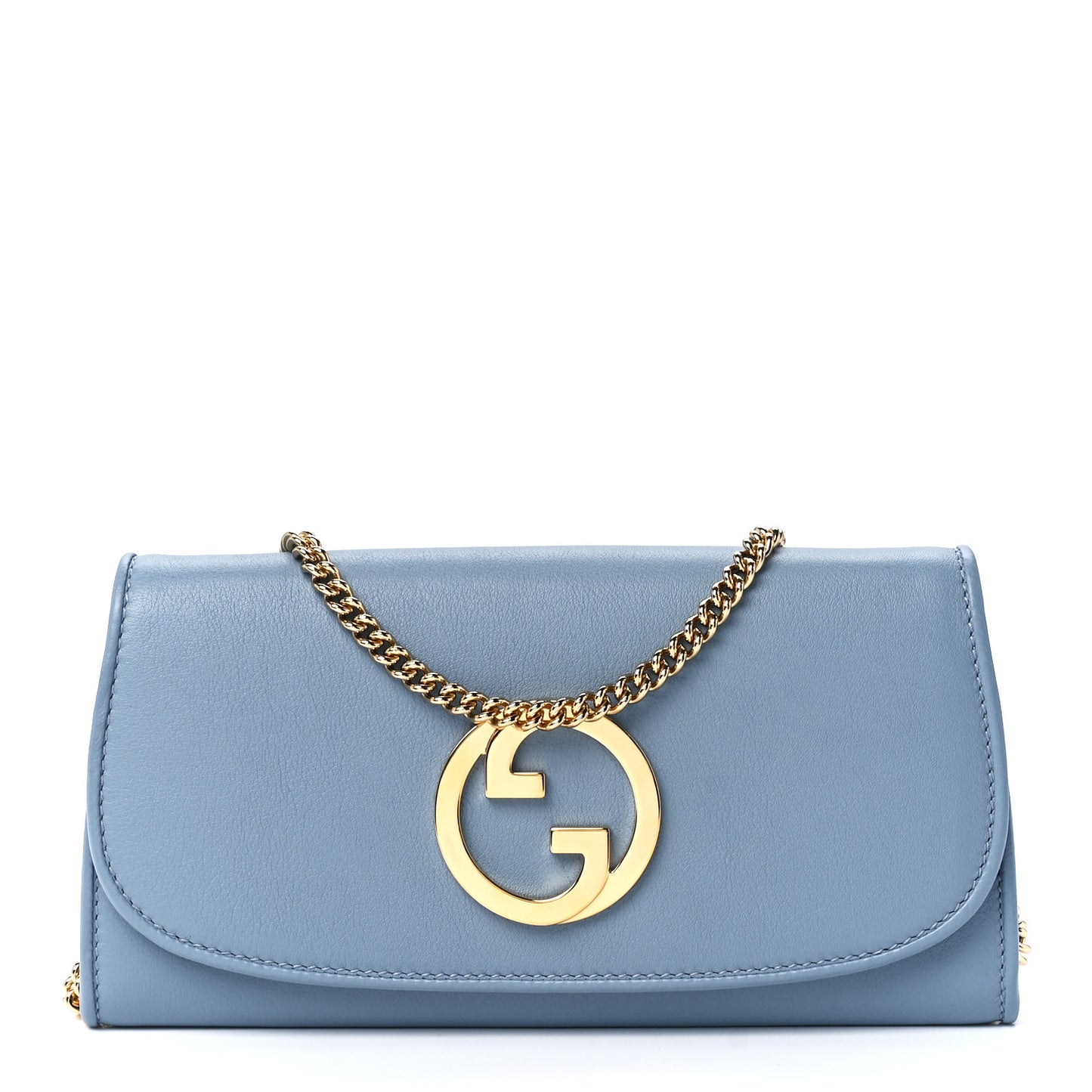 Roxy Calfskin Blondie Continental Chain Wallet Cloudy Blue