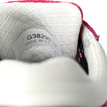 Chanel Mesh Suede Calfskin Grained Calfskin Womens CC Sneakers 37 Dark Pink Silver 8 of 9