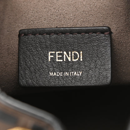 Fendi Vitello Liberty F is Fendi Bi-Color FF 1974 Embossed Mini Mon Tresor Bucket Bag Maya Black 6 of 9