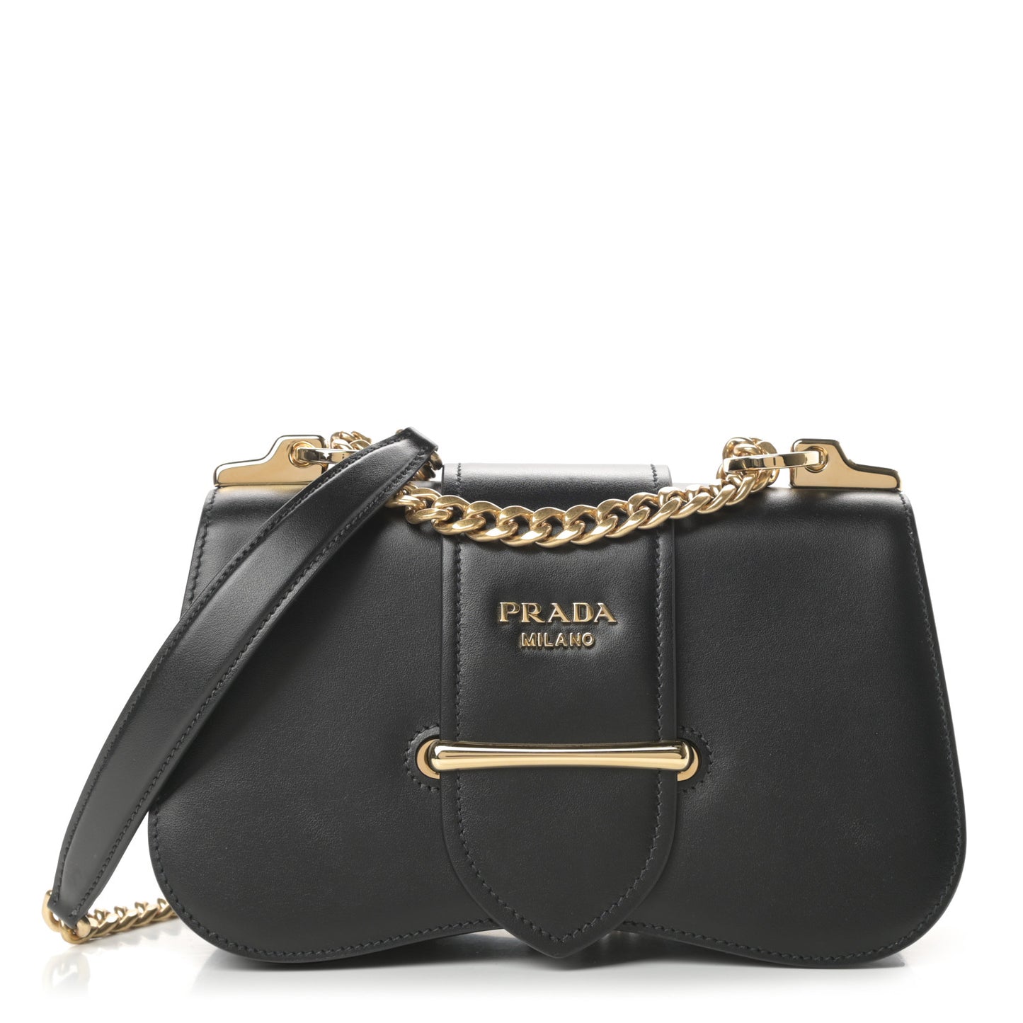 City Calfskin Sidonie Small Chain Crossbody Bag Black