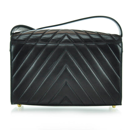 Chanel Lambskin Chevron Flap Bag Black 3 of 12