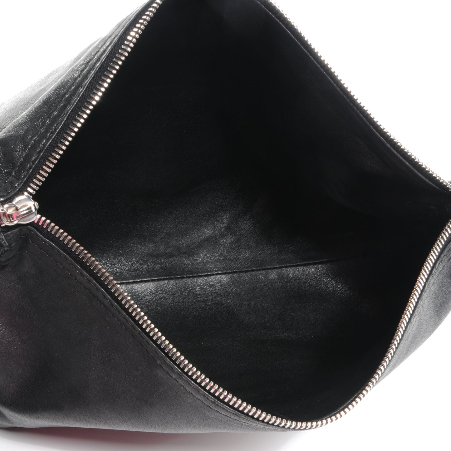 Lambskin Python Tassel Cerf Pochette Black