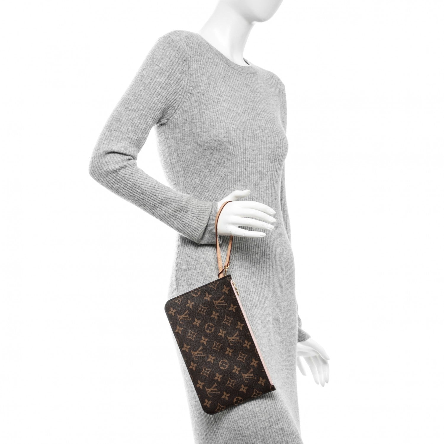 Louis Vuitton Monogram Neverfull MM GM Pochette Rose Ballerine 2 of 7