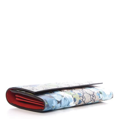 Gucci GG Supreme Monogram Blooms Continental Wallet Blue 4 of 8