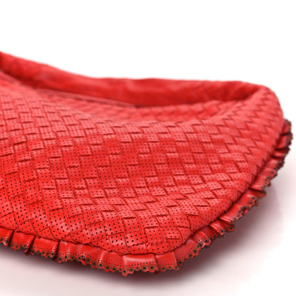Bottega Veneta Nappa Intrecciato Fringe Large Veneta Hobo Rosso 10 of 10