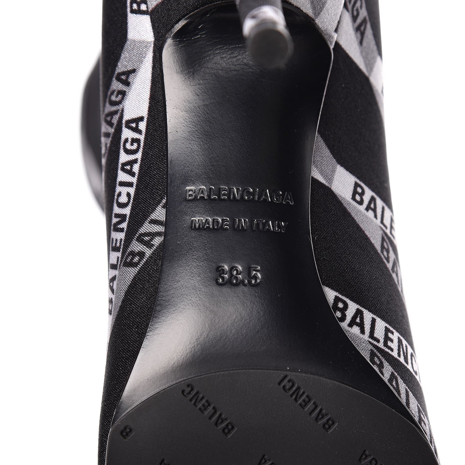 Balenciaga Spandex Losange Monogram 85mm Booties 38.5 Gris Black 7 of 8