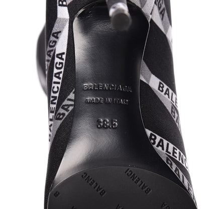 Balenciaga Spandex Losange Monogram 85mm Booties 38.5 Gris Black 7 of 8