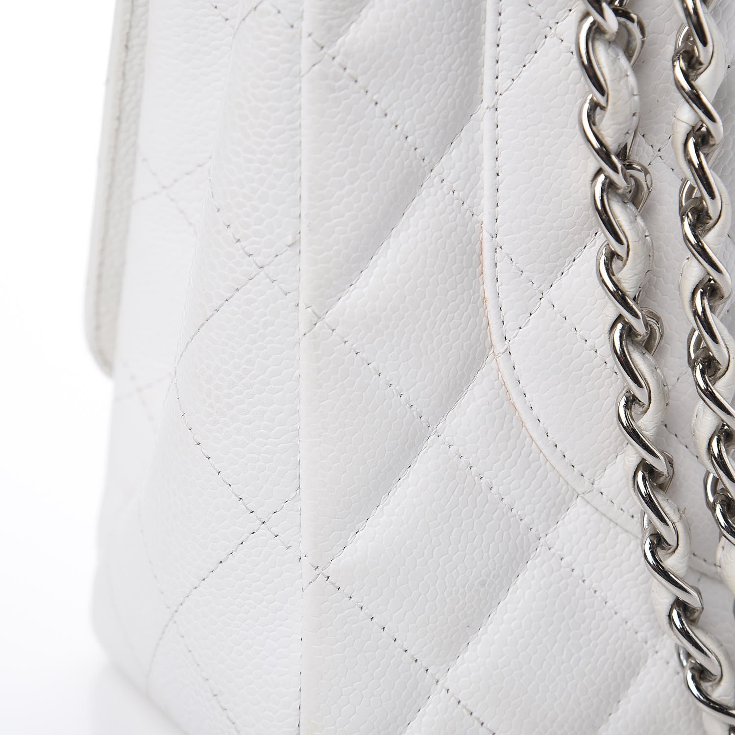 Chanel Caviar Quilted Maxi Single Flap White 11 of 17