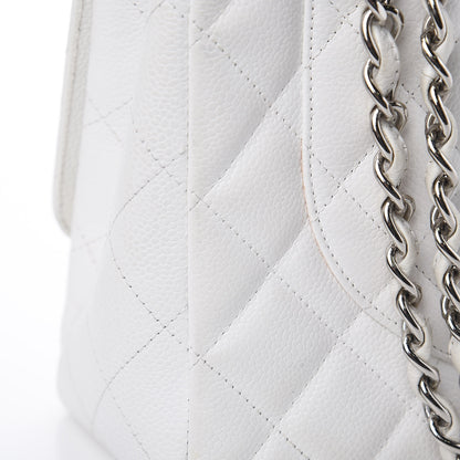 Chanel Caviar Quilted Maxi Single Flap White 11 of 17