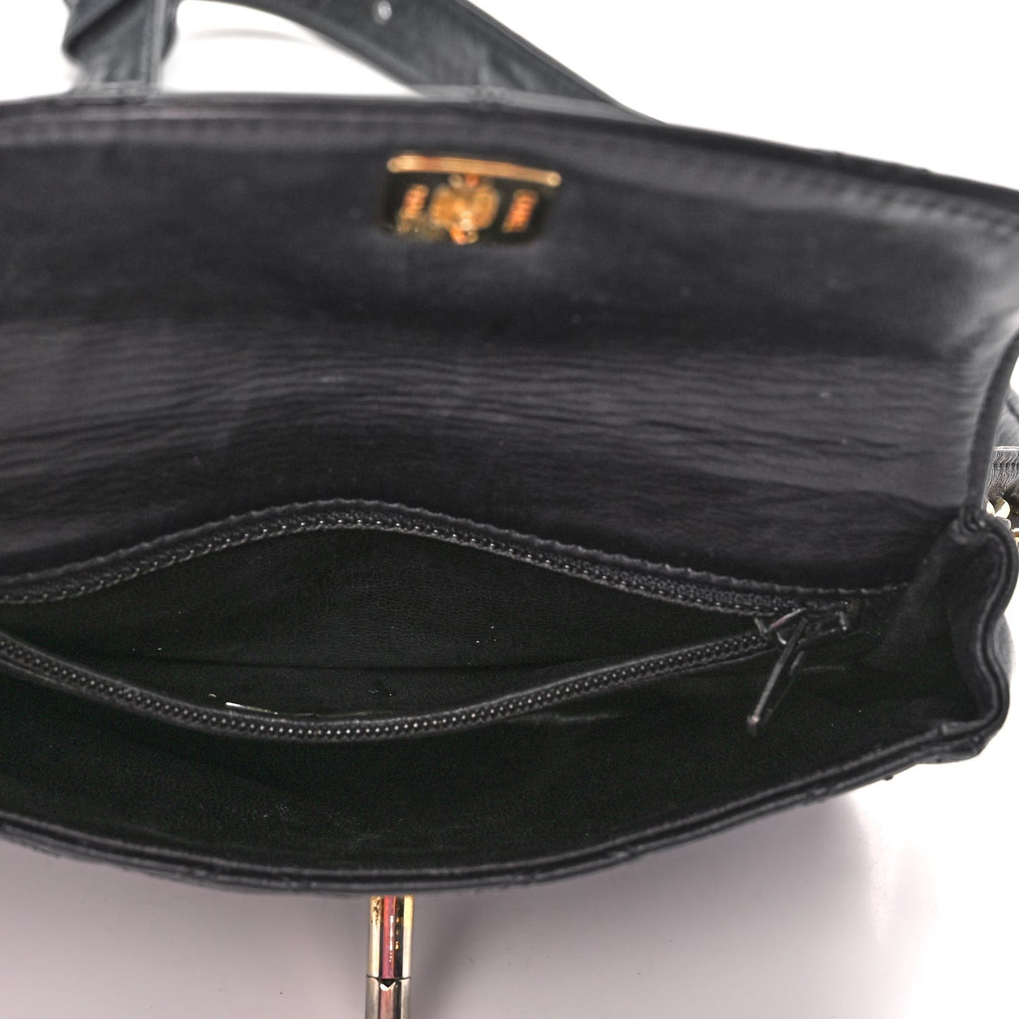 Calfskin Quilted Flap Waist Belt Bag 75 30 Black