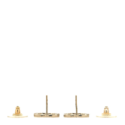 Chanel Tweed Effect CC Earrings Gold 3 of 4