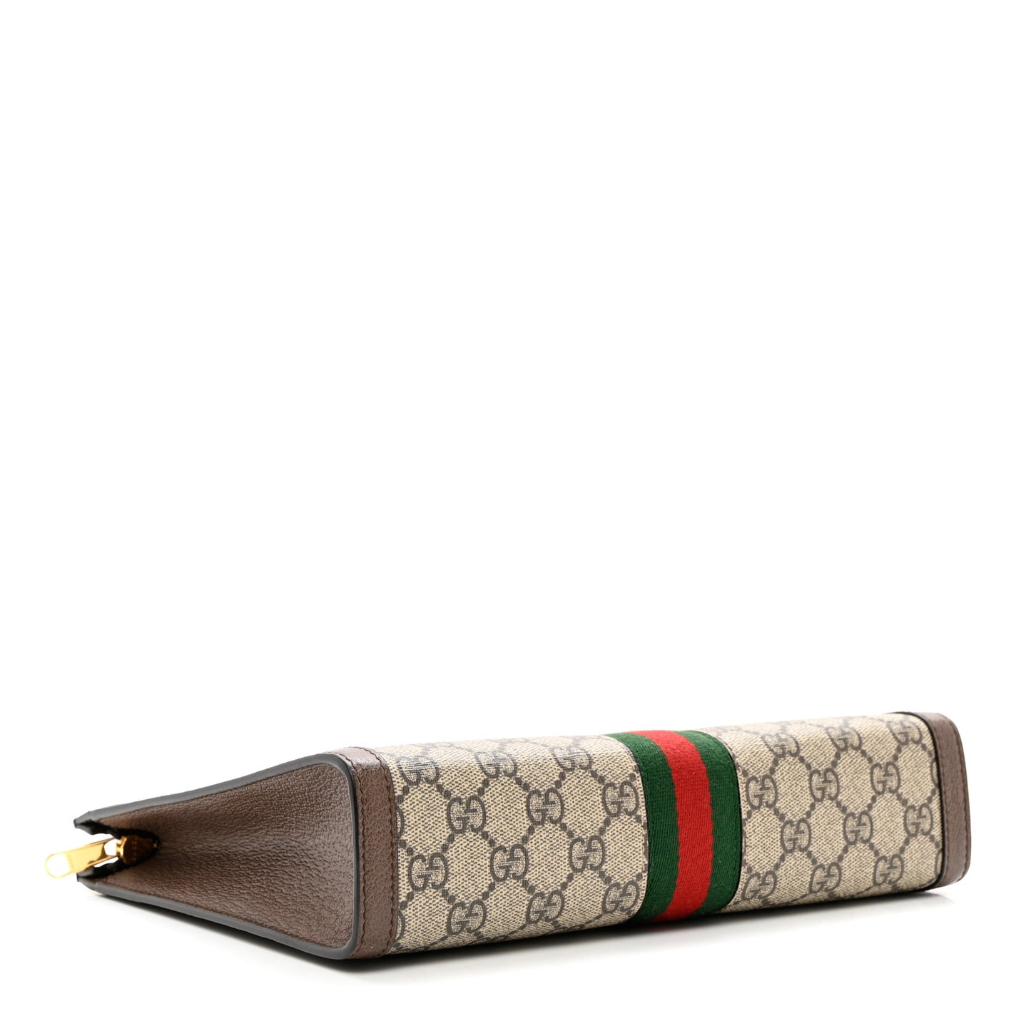 GG Supreme Monogram Web Ophidia Pouch Brown