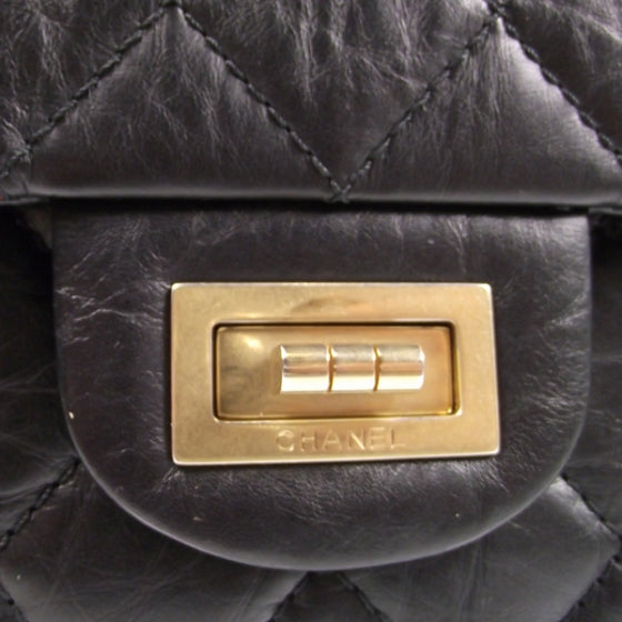 Matte Leather 2.55 REISSUE JUMBO 227 Flap Black
