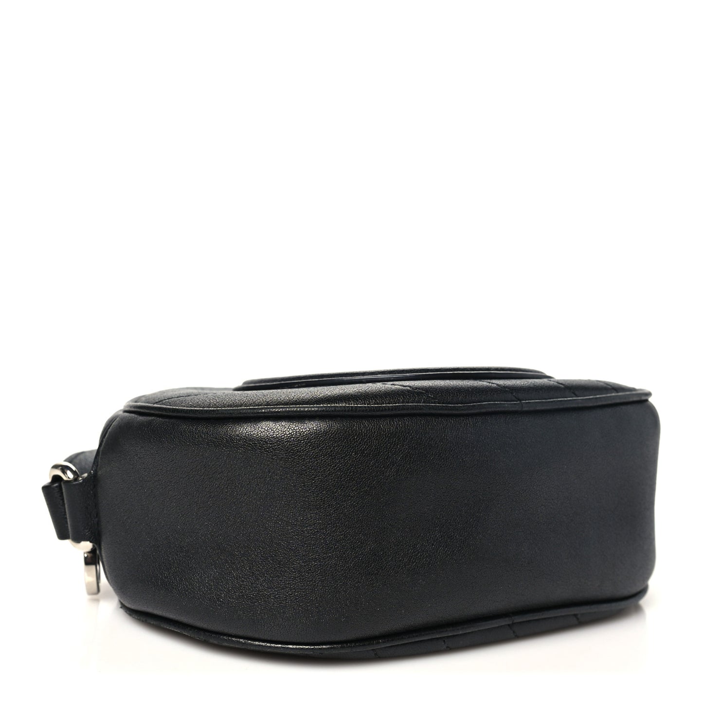 Sakai Be Green Calfskin Diagonal Stitched Mini Blondie Shoulder Bag Black