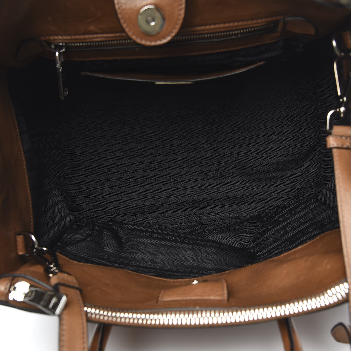Glace Calf Twin Pocket Tote Cannella