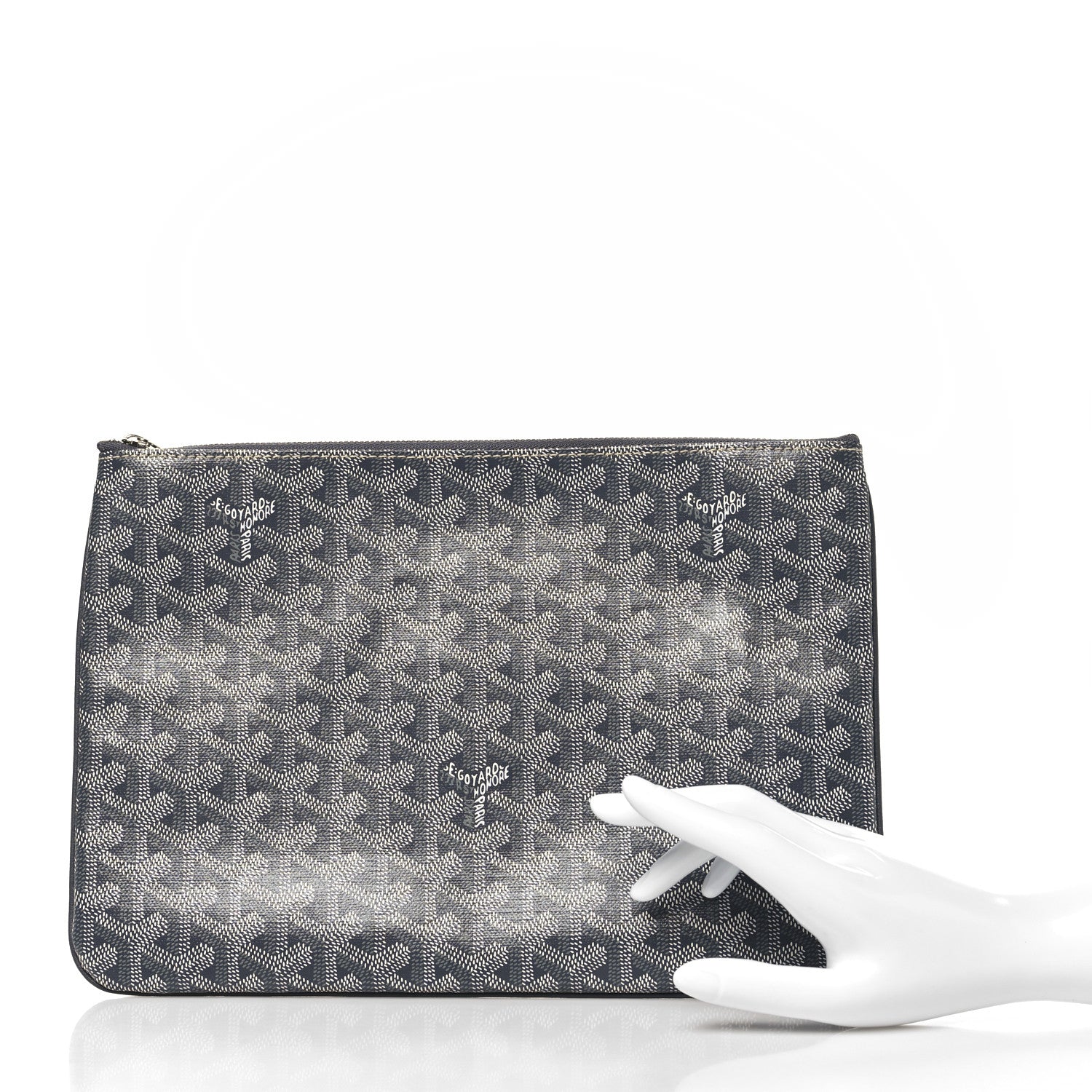 Goyard Goyardine Senat Pochette MM Grey 2 of 8