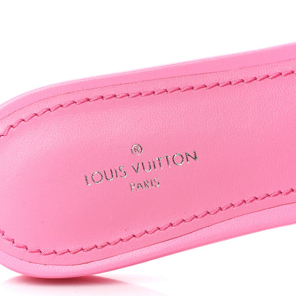 Louis Vuitton Lambskin Embossed Monogram Revival Flat Mules 38 Rose 7 of 9