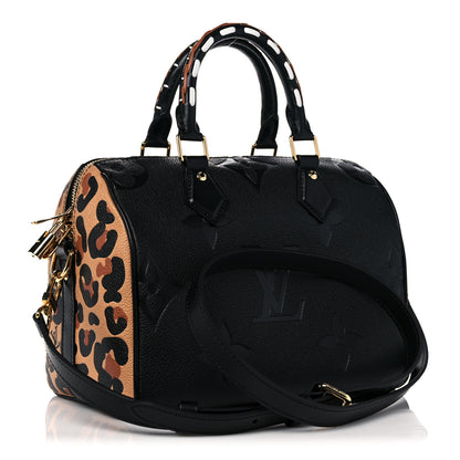 Louis Vuitton Empreinte Monogram Giant Wild At Heart Speedy Bandouliere 25 Black 3 of 9