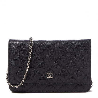Chanel Caviar Quilted Wallet On Chain WOC Black 1 of 10