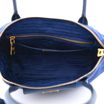 Prada Tessuto Nylon Saffiano Tote Bluette 4 of 11