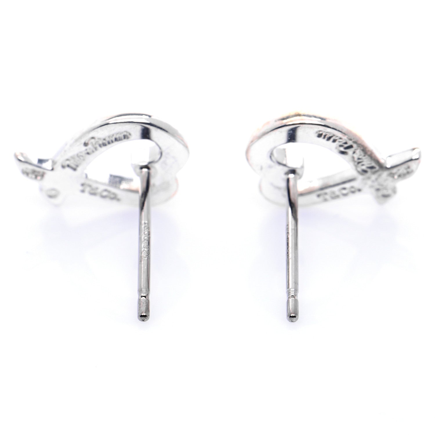 Tiffany Sterling Silver Mini Paloma Picasso Loving Heart Earrings 4 of 5