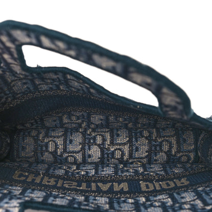 Christian Dior Oblique Mini Book Tote Blue Multicolor 5 of 10