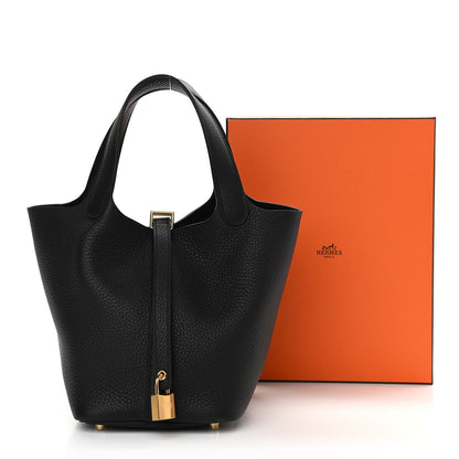 Hermes Taurillon Clemence Picotin Lock 18 PM Black 11 of 11