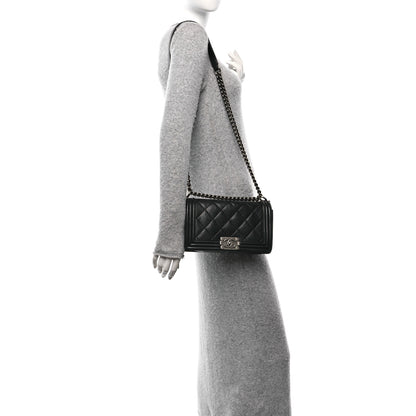 Chanel Calfskin Double Stitch Medium Boy Flap Black 2 of 12