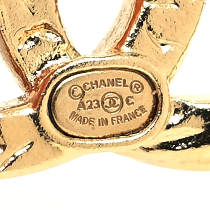 Chanel Crystal Twist CC Earrings Gold 4 of 4