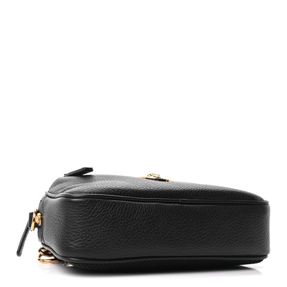 Versace Grained Calfskin La Medusa Camera Bag Black 3 of 9