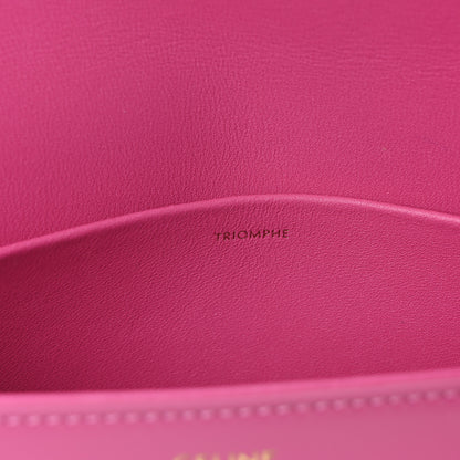 Celine Shiny Calfskin Triomphe Shoulder Bag Fuchsia 7 of 11