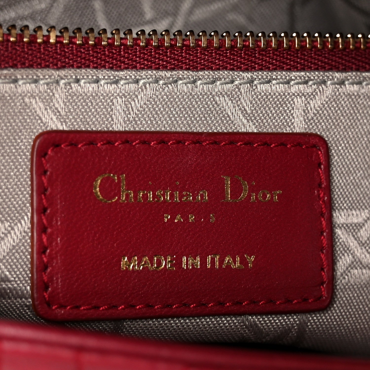 Christian Dior Lambskin Cannage Small Lucky Badges My Lady Dior Scarlet Red 5 of 9