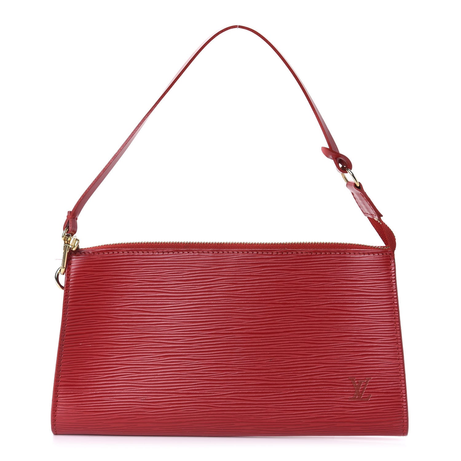 Louis Vuitton Epi Pochette Accessories 24 Castillan Red 1 of 15