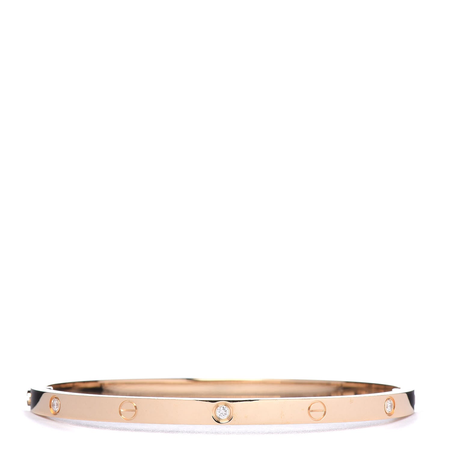 Cartier 18K Yellow Gold 6 Diamond Small LOVE Bracelet 16 1 of 7