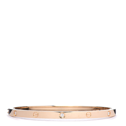 Cartier 18K Yellow Gold 6 Diamond Small LOVE Bracelet 16 1 of 7