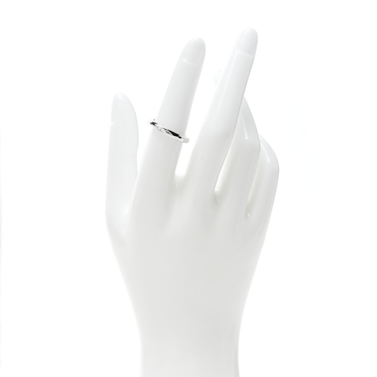 Platinum Diamond Elsa Peretti Band Ring 52 6