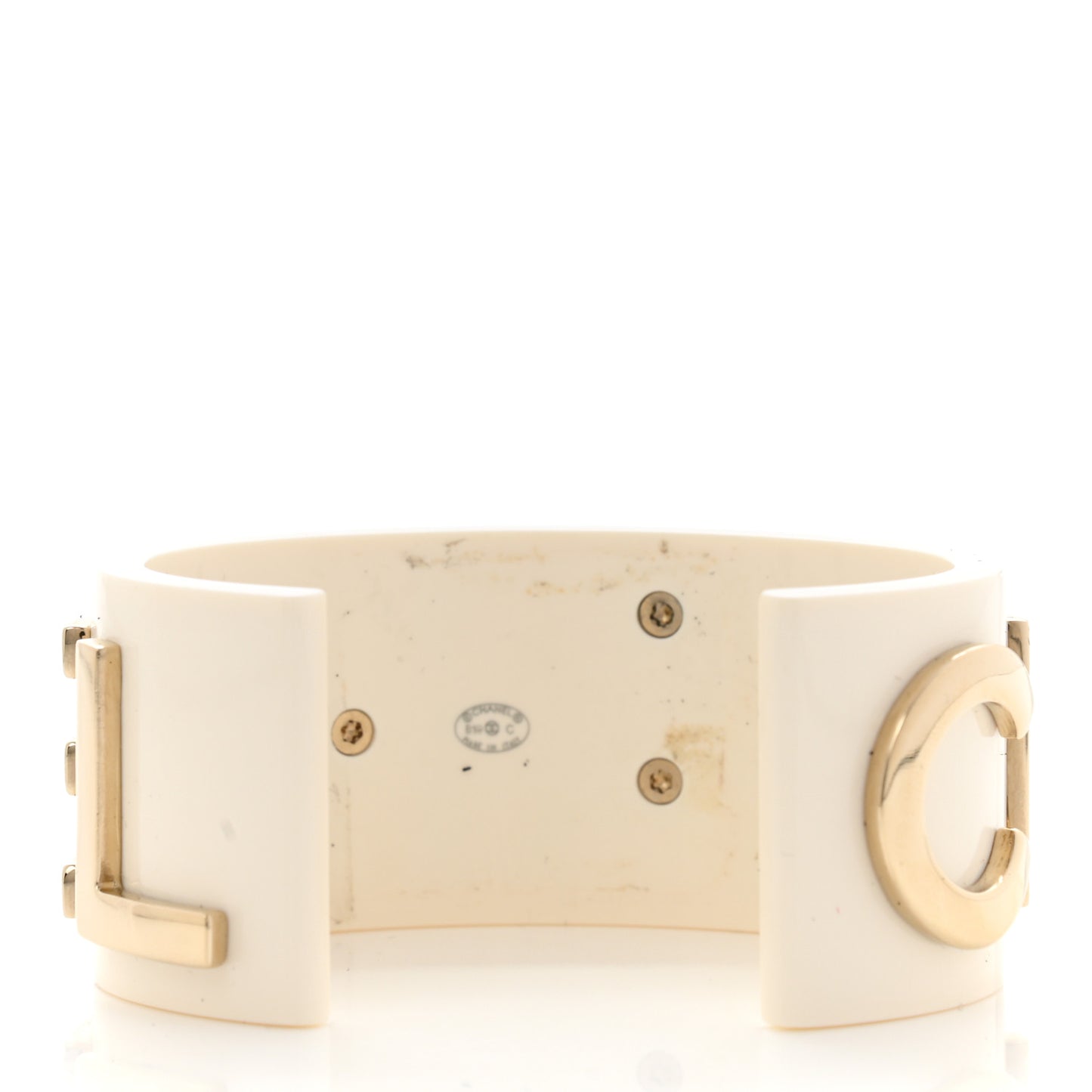 Resin Metal Cuff White