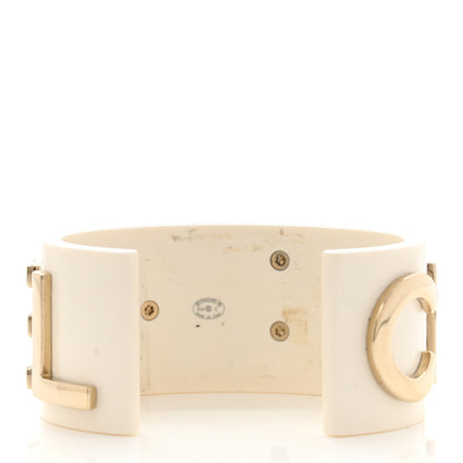 Chanel Resin Metal Cuff White 3 of 6