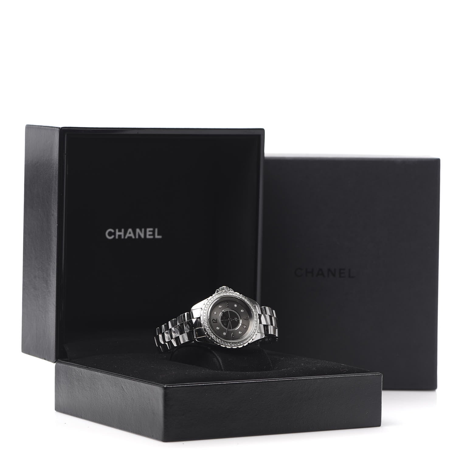 Chanel Titanium Ceramic Diamond Bezel 33mm J12 Quartz Watch 7 of 7