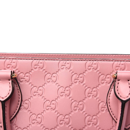 Gucci Guccissima Signature Small Zippered Bucket Tote Rose Baby Candy 10 of 10