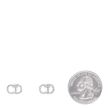 Christian Dior Crystal Clair D Lune Earrings Silver 2 of 5