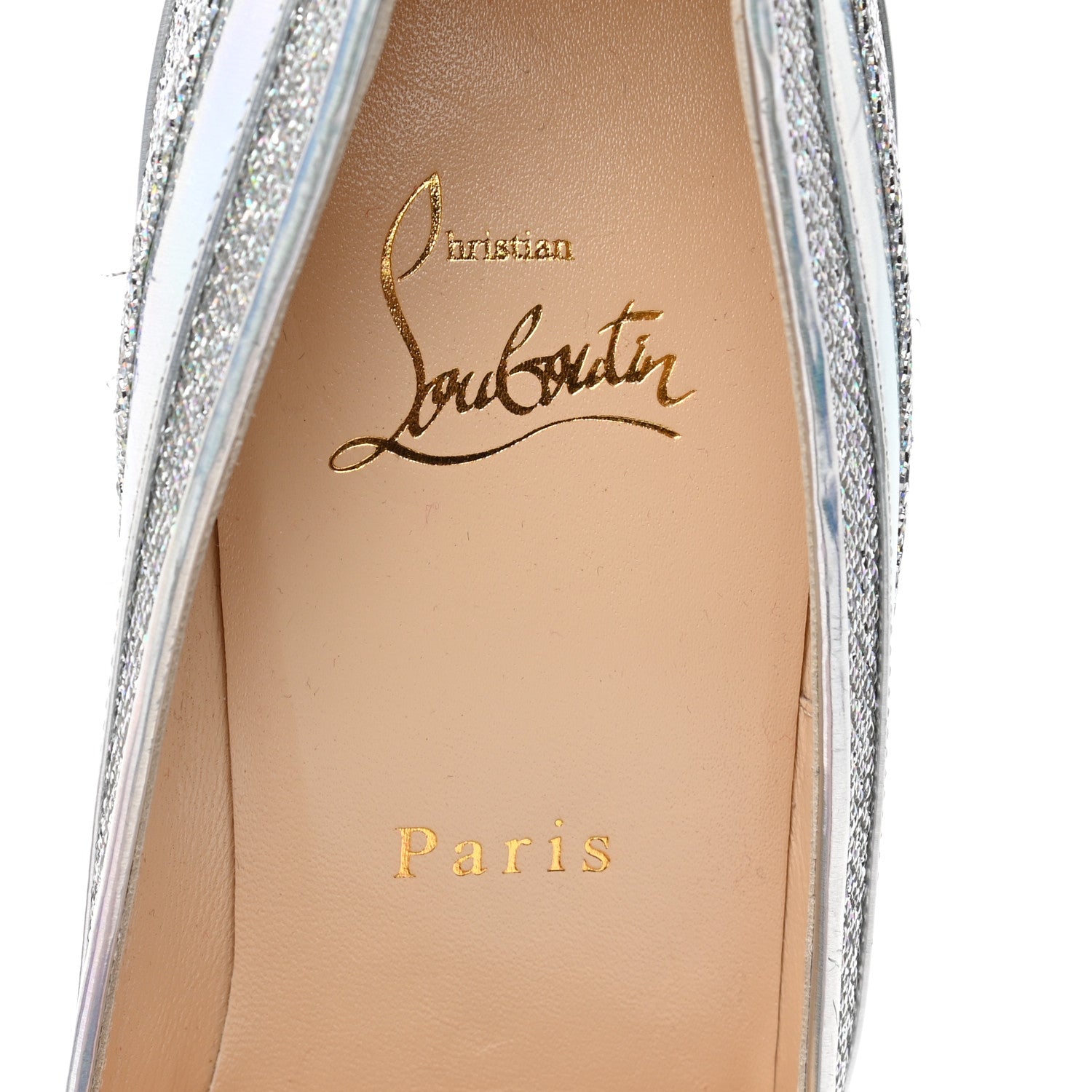 Christian Louboutin Lurex Metallic Specchio Studded Wonder 120 Pumps 39 Silver 7 of 7