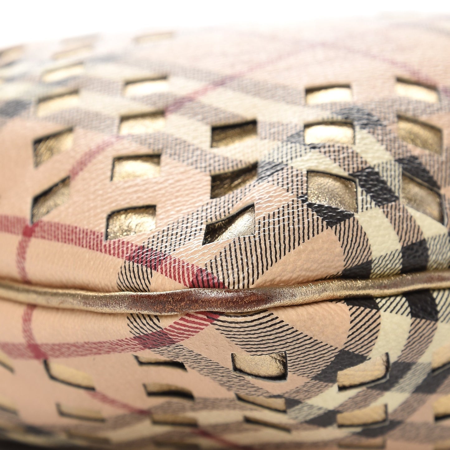 Haymarket Check Drawstring Claudia Bag Gold