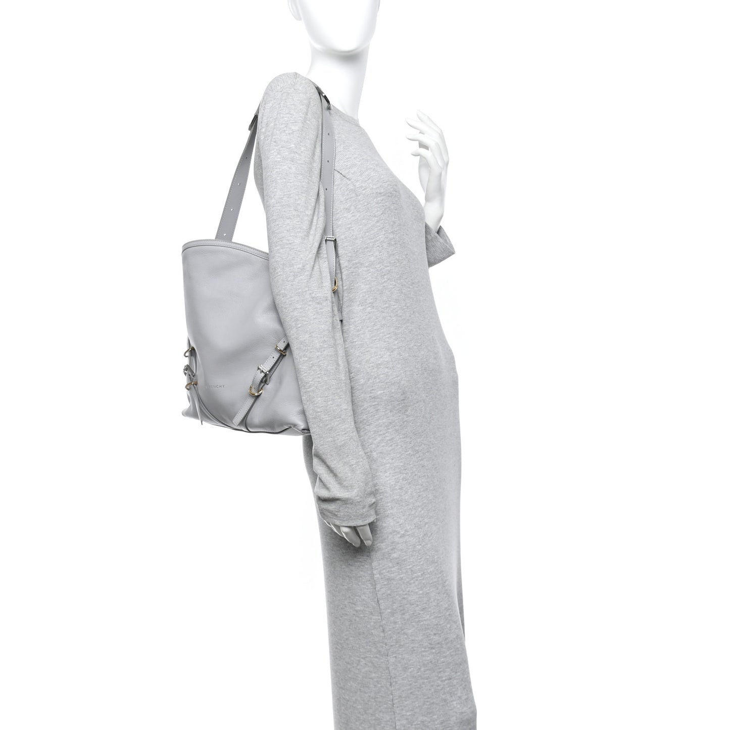 Calfskin Medium Voyou Bag Light Grey