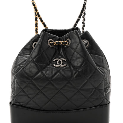 Chanel Aged Calfskin Quilted Small Gabrielle Backpack Black 8 of 10