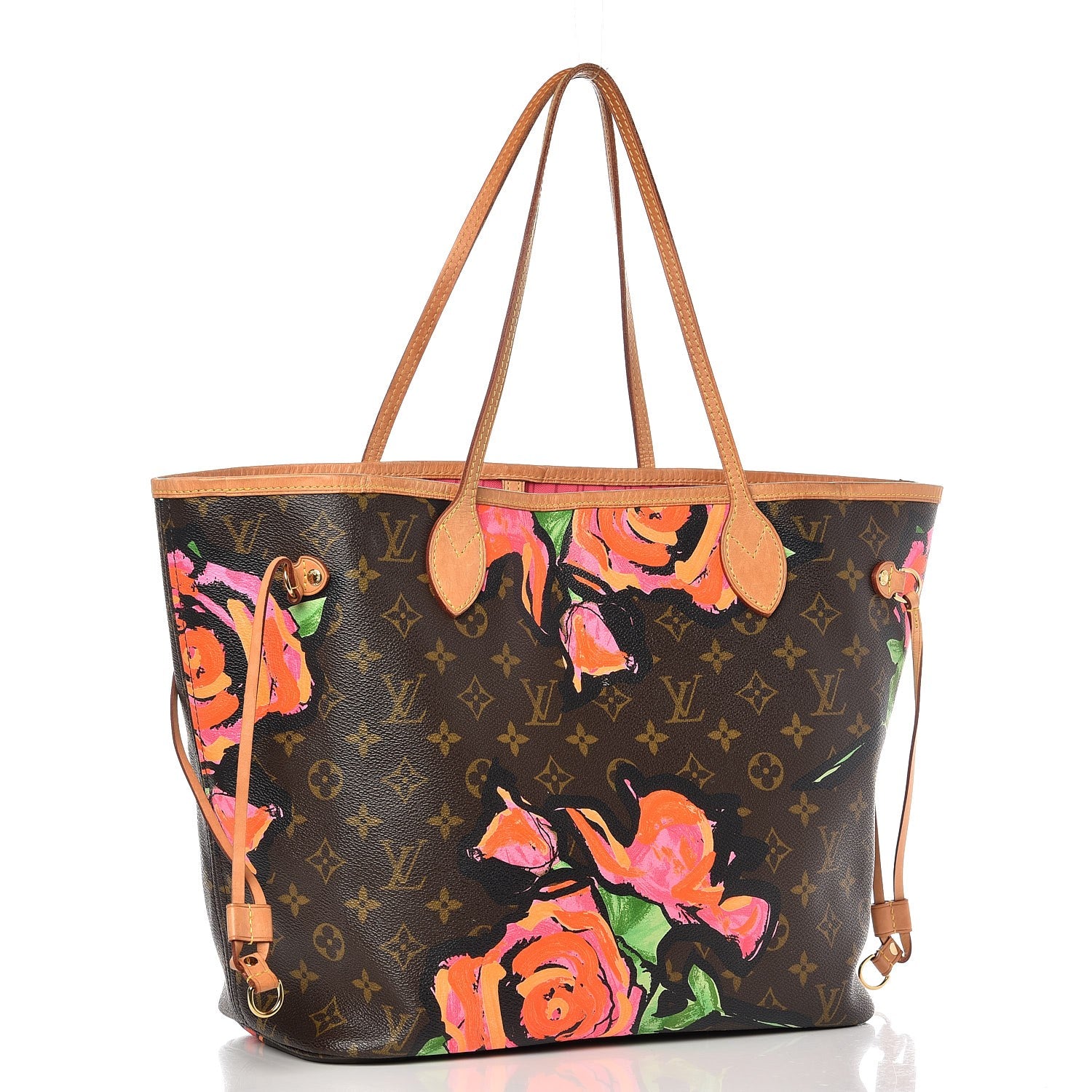 Louis Vuitton Monogram Roses Neverfull MM 3 of 14
