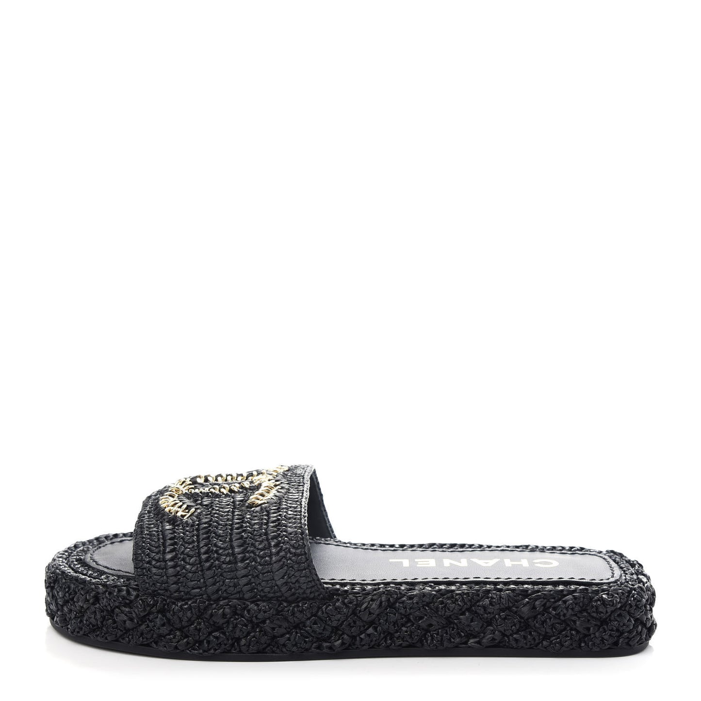 Cord Braided CC Mules 37 Black