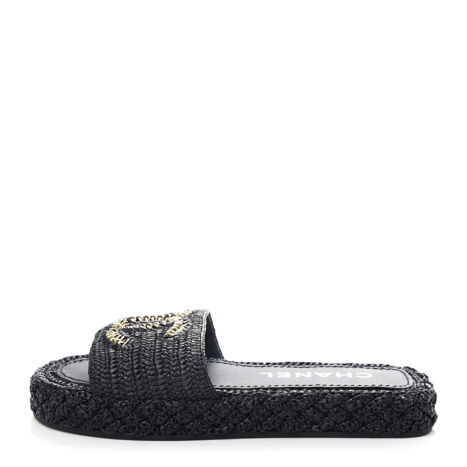 Chanel Cord Braided CC Mules 37 Black 1 of 10