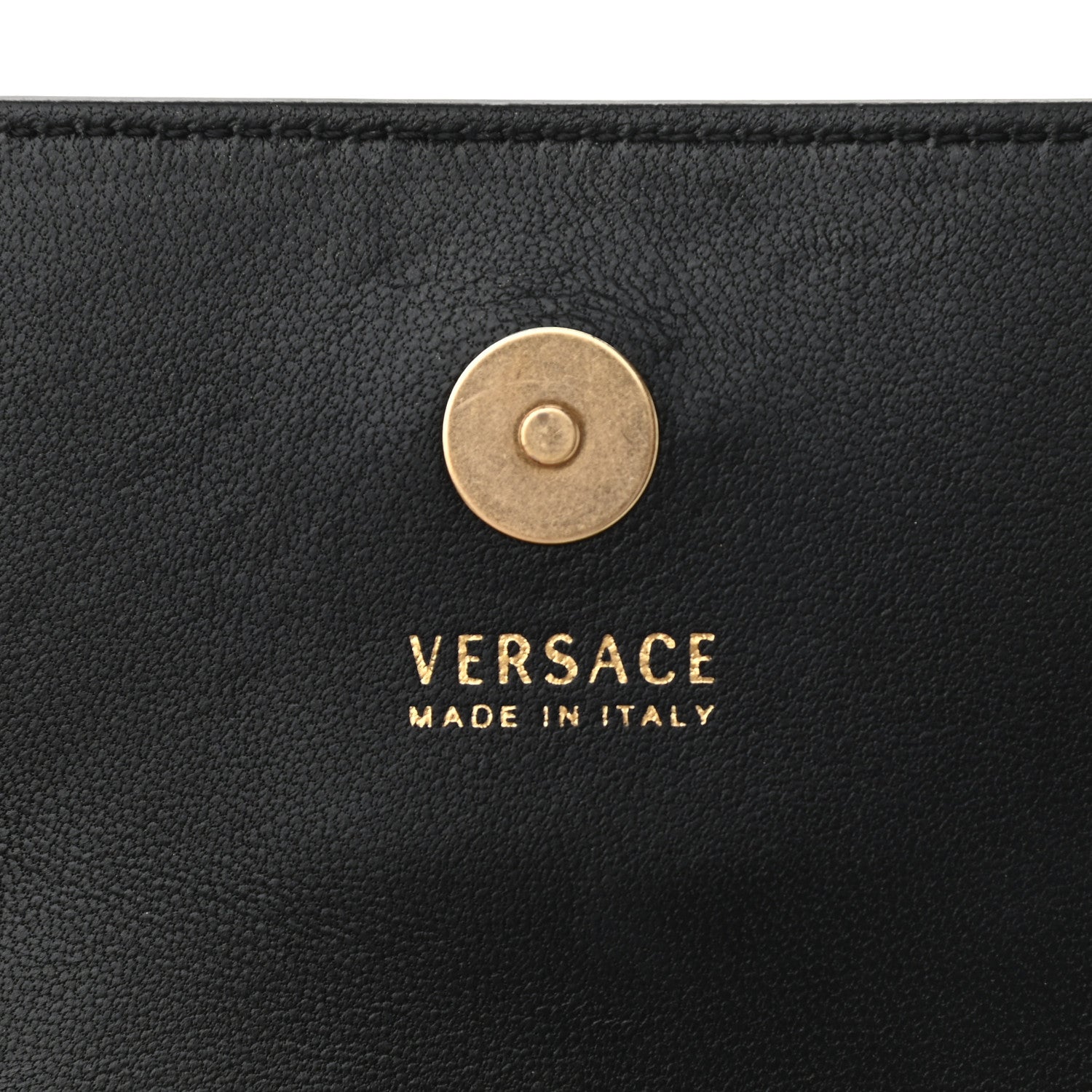 Versace Vitello Mini Virtus Chain Clutch Black 6 of 12